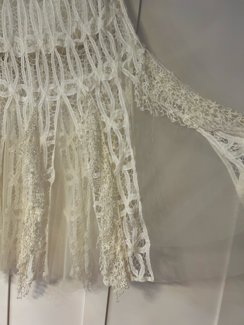 Free People Battenburg ivory lace maxi skirt - Picture 3 of 8